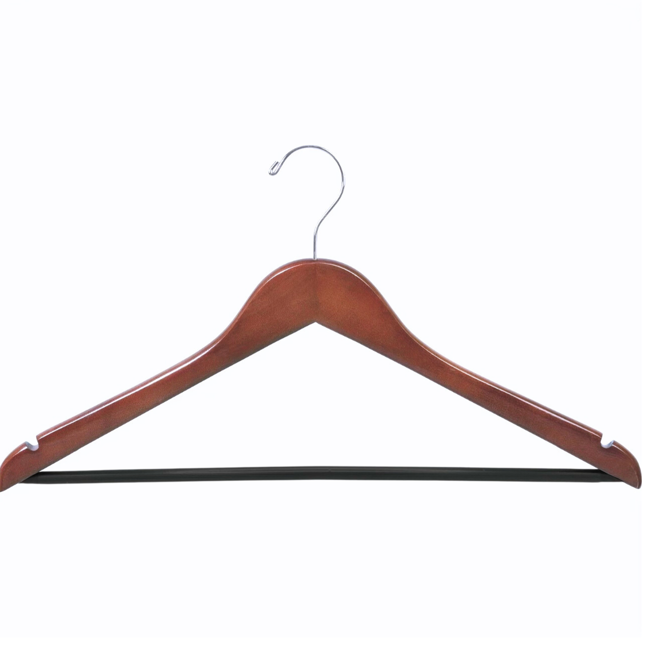 Light Walnut Wooden Suit Hangers