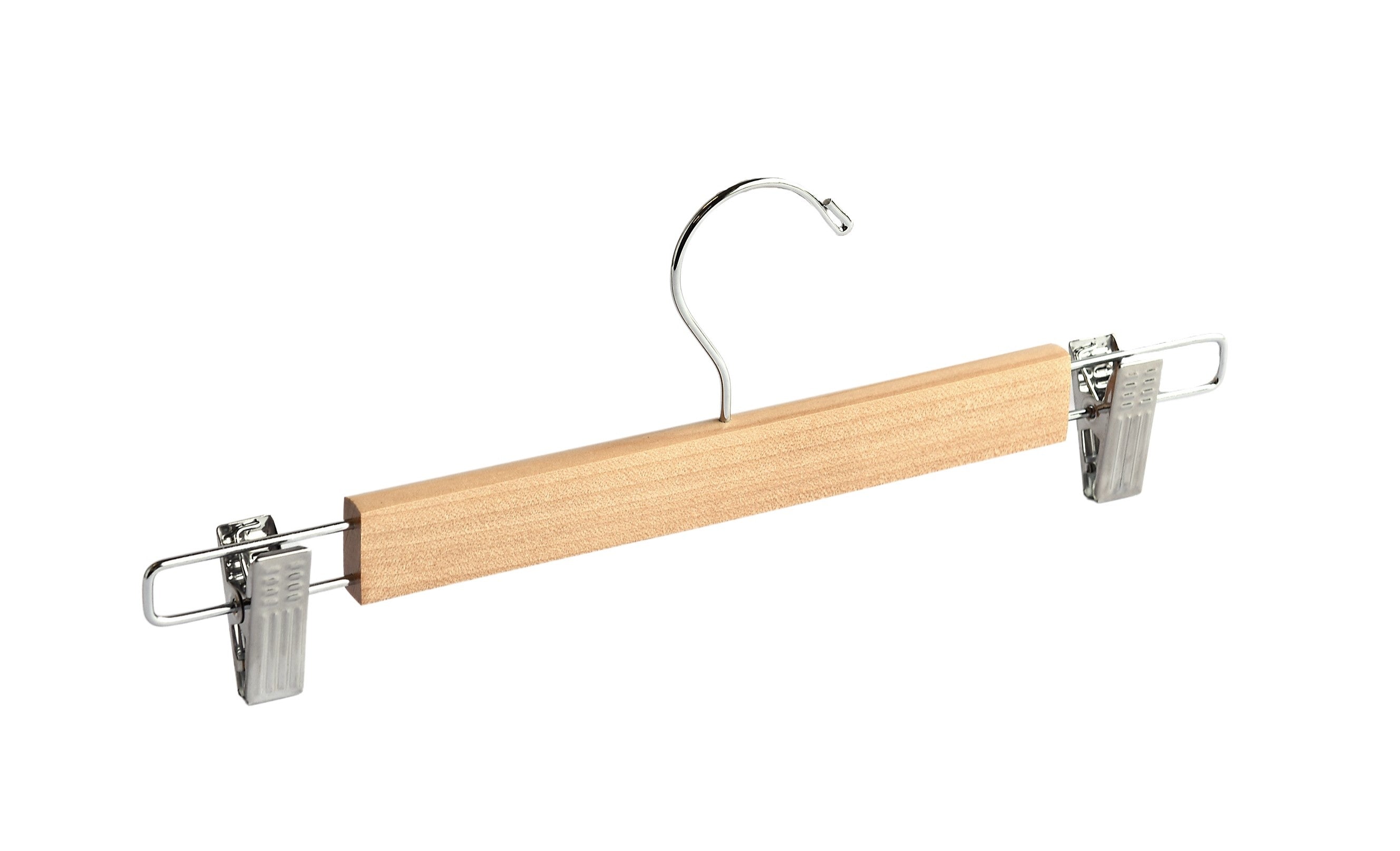 Natural Wooden Top & Side Clip Bottom Hangers Mix