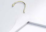 Load image into Gallery viewer, Children&#39;s Royal Heirloom White Wooden Clothes Hangers (Silver or Gold Hook)
