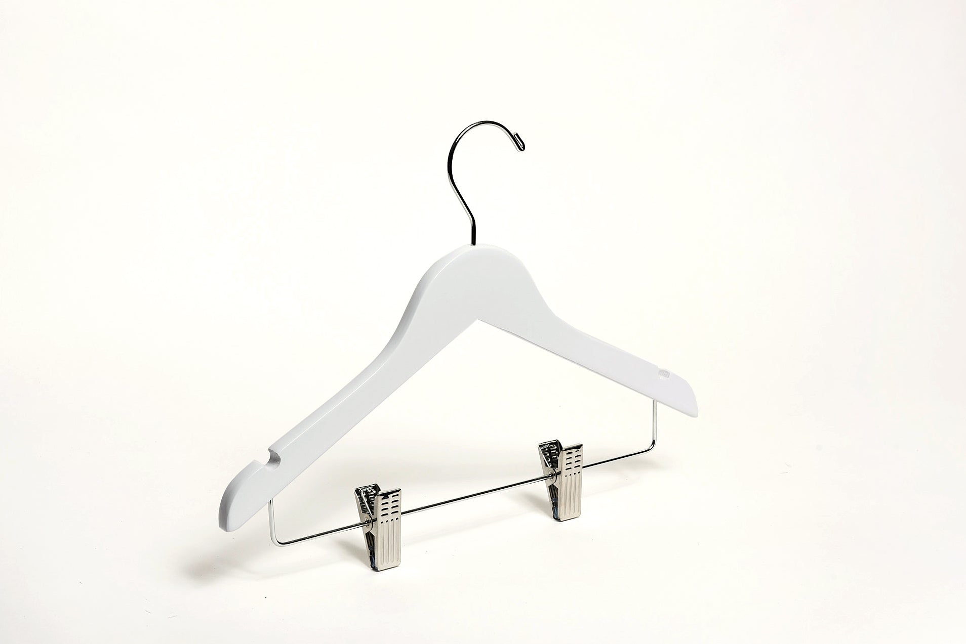 LUXURY Kids Wooden Hangers White w/ Gold Hook –