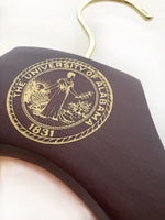 Load image into Gallery viewer, The University of Alabama Dark Walnut Wooden Deluxe Jacket Hangers
