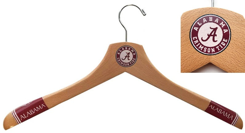 Alabama Crimson Tide Wooden Jacket Hangers