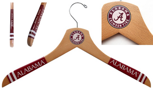 Alabama Crimson Tide Natural Wooden Deluxe Shirt Hangers