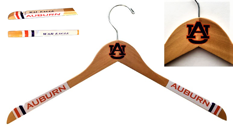 Auburn Tigers Natural Wooden Hangers