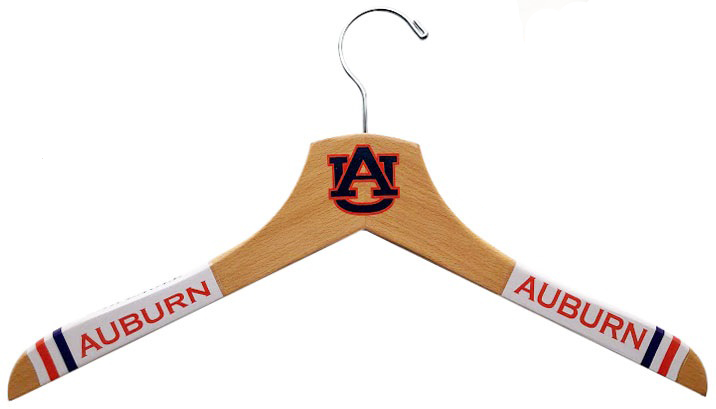 Auburn Tigers Natural Wooden Dress Shirt Hangers