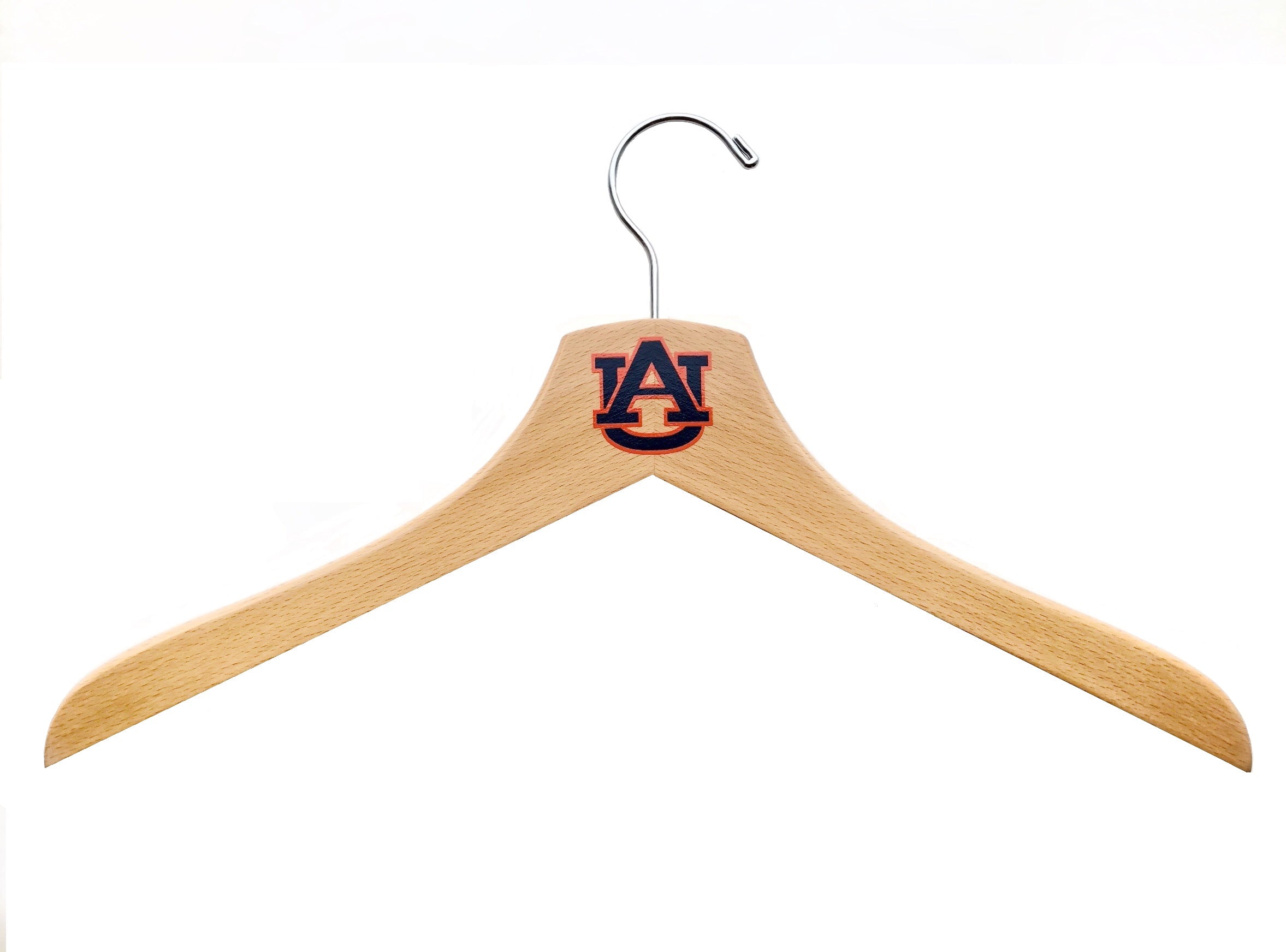 Auburn Tigers Natural Wooden Deluxe Shirt Hangers