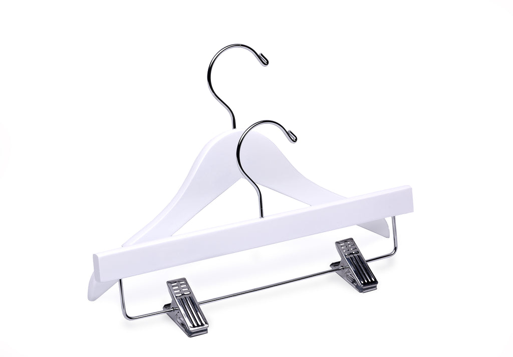High Quality Wooden Baby Hangers in White –