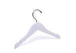 Load image into Gallery viewer, Baby Royal Heirloom White Wooden Clothes Hangers (Silver or Gold Hook)
