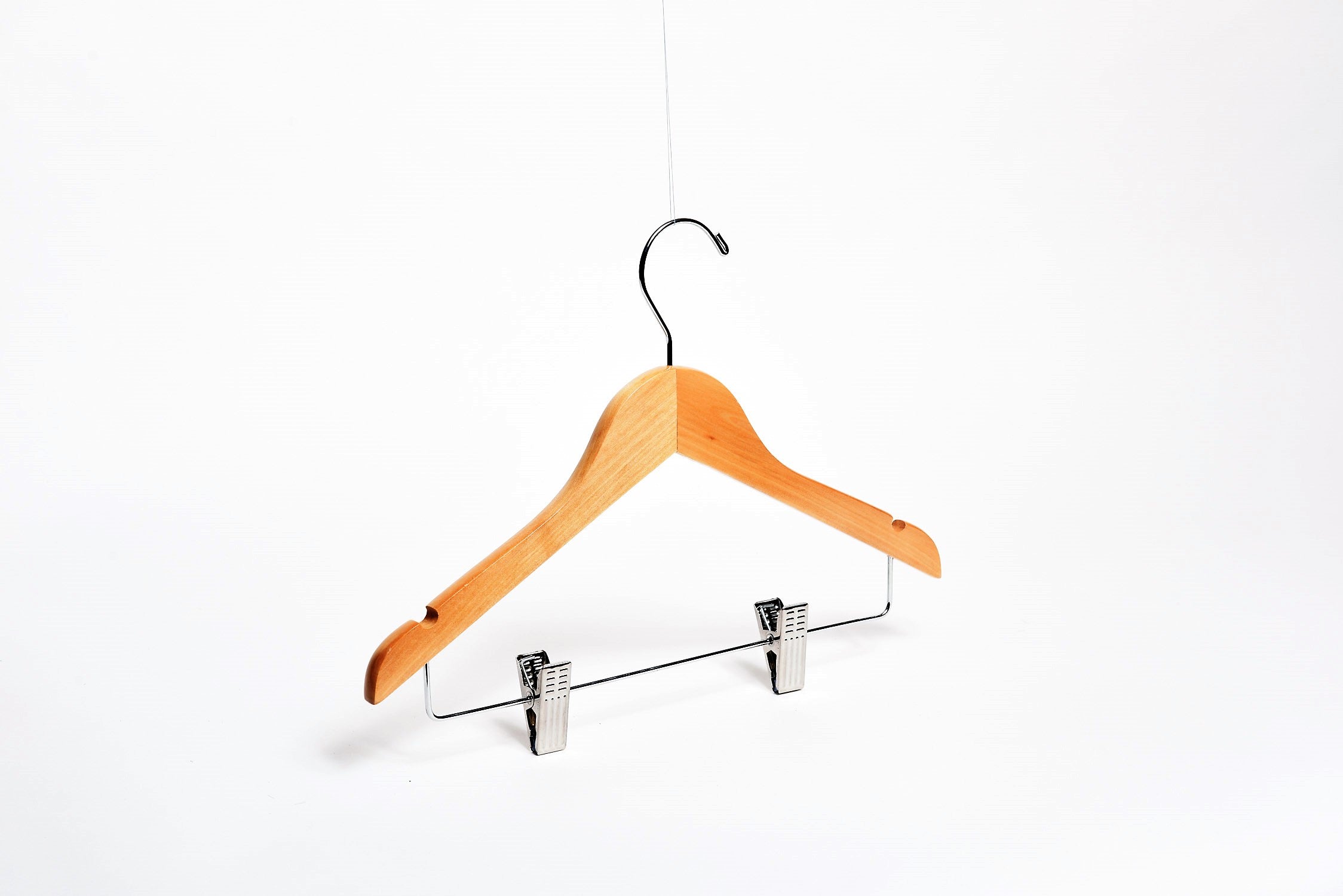 12 Children’s Wooden Top Hanger with Chrome Hook