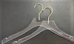 Home Cube USA Homecube Usa Elegant Acrylic Clear Hangers With Gold